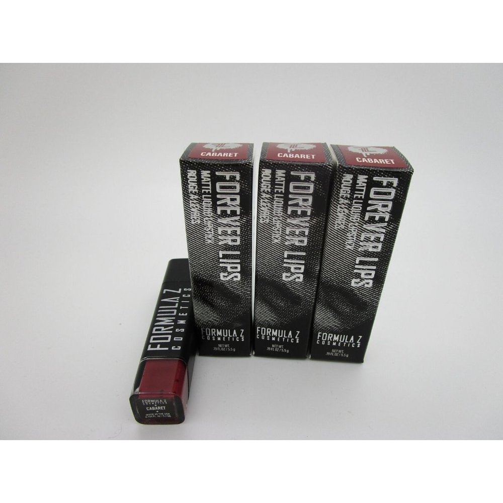 Lot of 3 Formula Z  CABARET Cosmetics FOREVER LIPS Matte Liquid Lipstick
